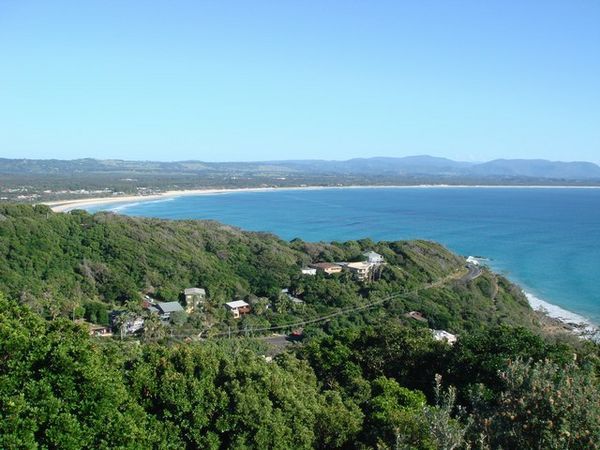 Looking back over Byron Bay from Cape Byron