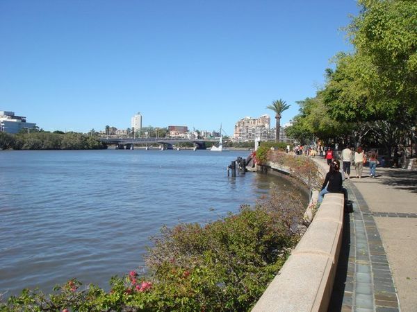 The south bank of the river that surrounds the city