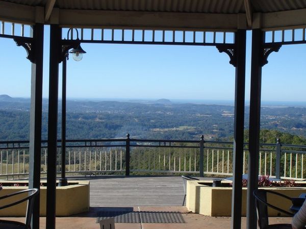 A look out at Montville at the edge of the glass house mountains