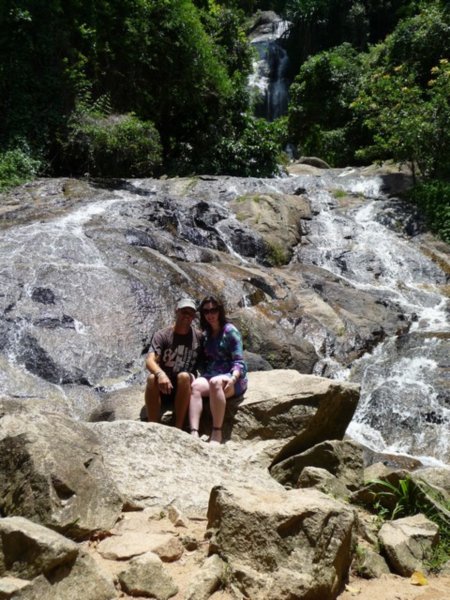 Us at the waterfall