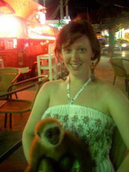 Laura and a little monkey