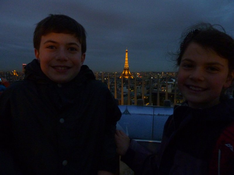 at the top of arc de triomphe