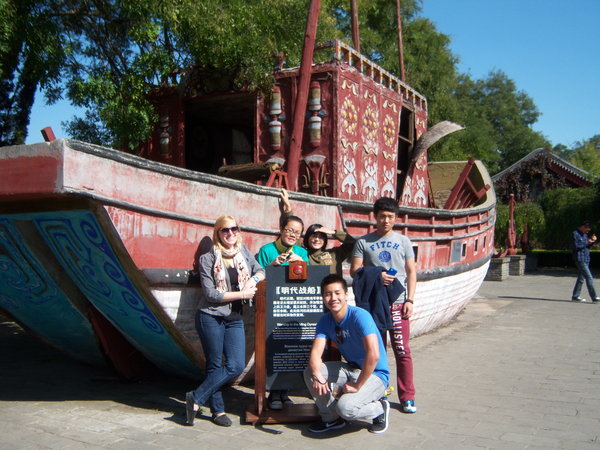 Our group with a Ming Dynasty war ship