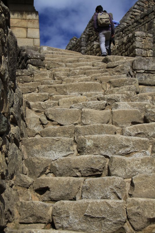 typical steps at machu pichu