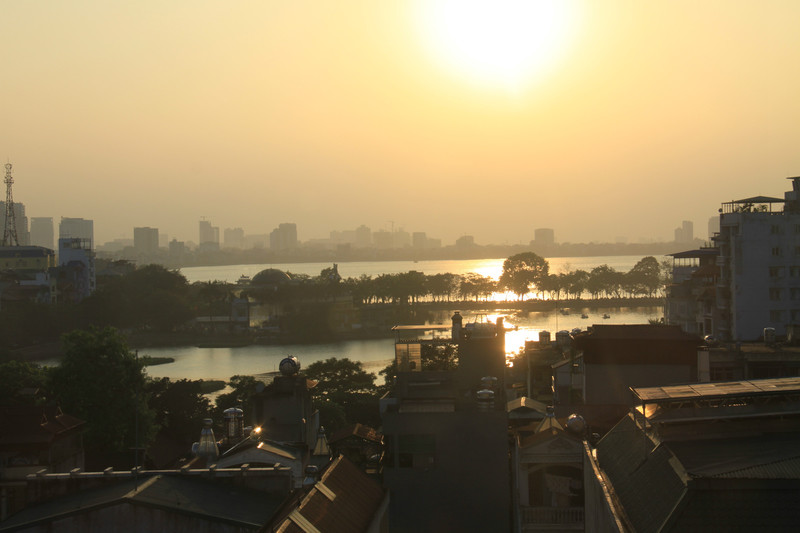 sunset in Hanoi