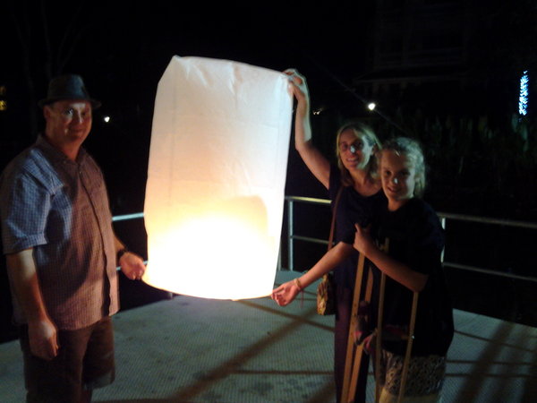 Letting the lantern go