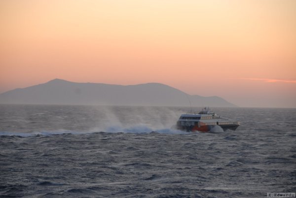 Leaving Mykonos for Santorini