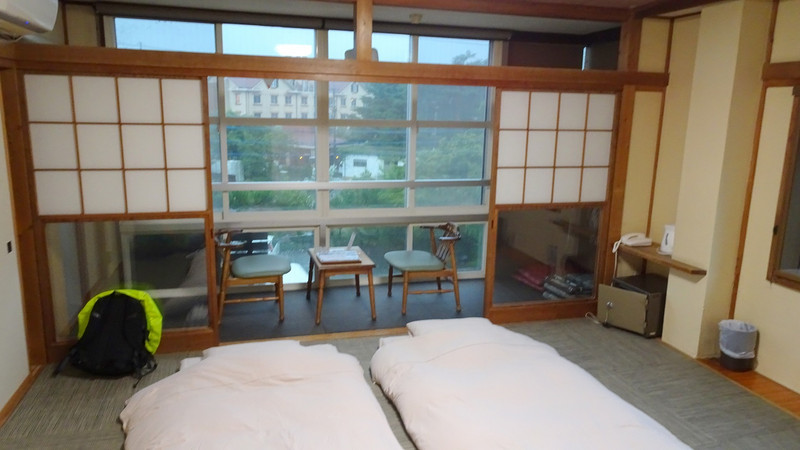 Deluxe hotelværelse i Kawaguchiko. Dagen før det går op op op mod Mt Fuju