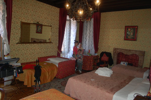 Inside our very Venetian hotel room.