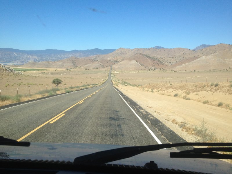 On the road, Sierra Nevada ahead..