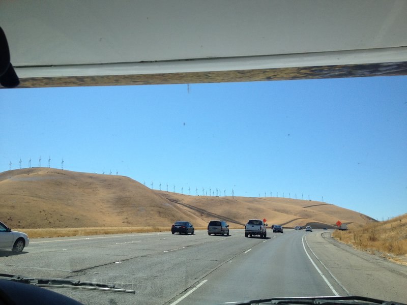Wind farms outside San Francisco