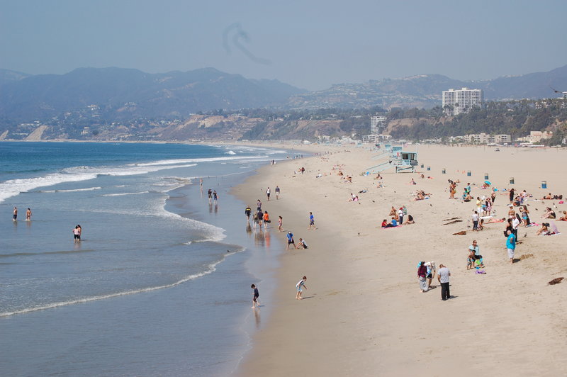 Santa Monica beach towards Malibu