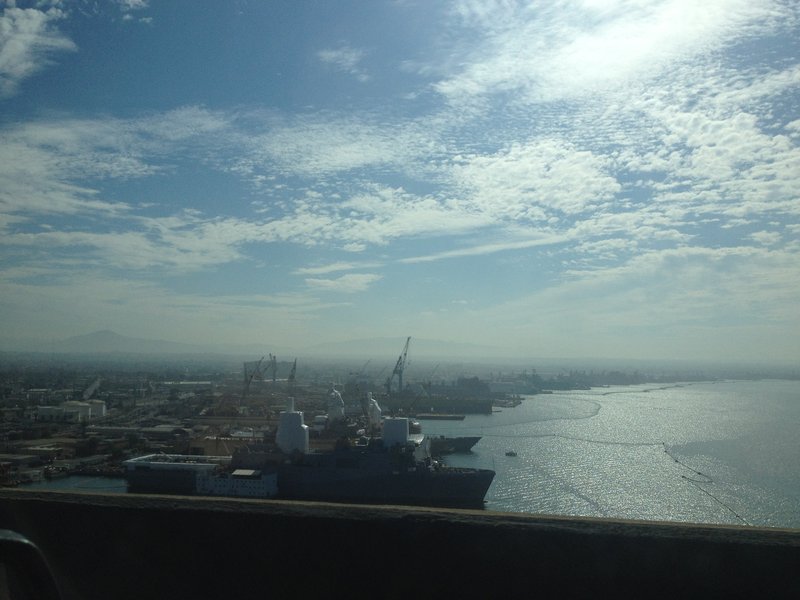 Naval shipyards from the Coronado bridge