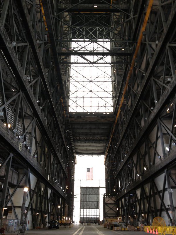 Inside the Shuttle and Apollo assembly building