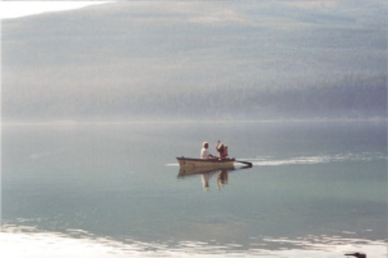 Rowing on Lake Koocanusa