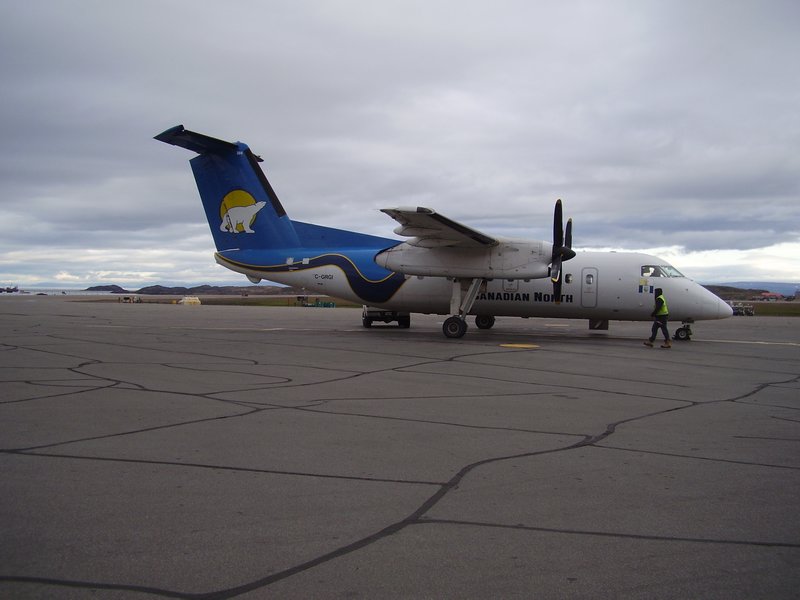 Our plane in Iqaluit