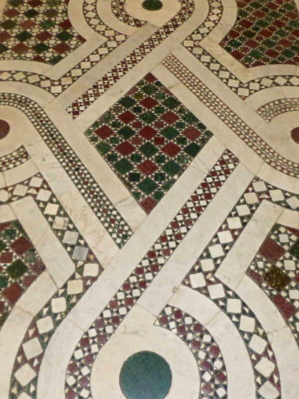 A small detail of the mosaic floor.