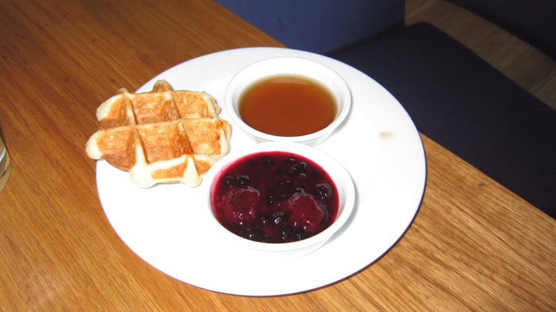 My breakfast waffle at Hyatt Hotel - Incheon