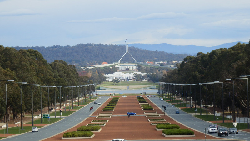 From the National War Memorial looking towards Parliament House
