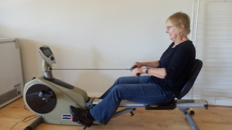 Just testing the rowing machine