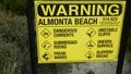 Another beach. Another warning.