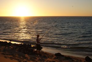 Sunset fishing at Ningaloo