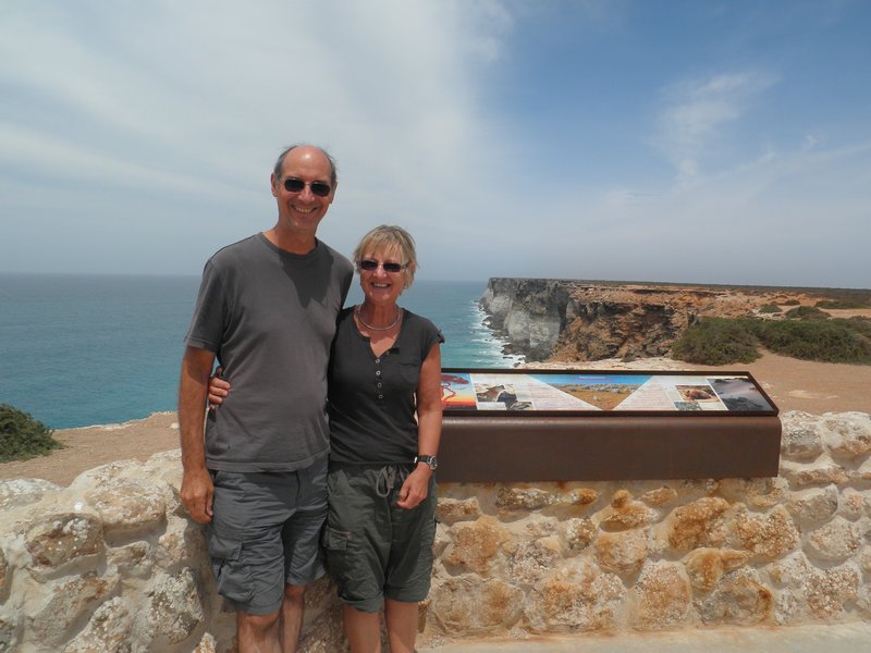 Together at the Great Australian Bight cliffs