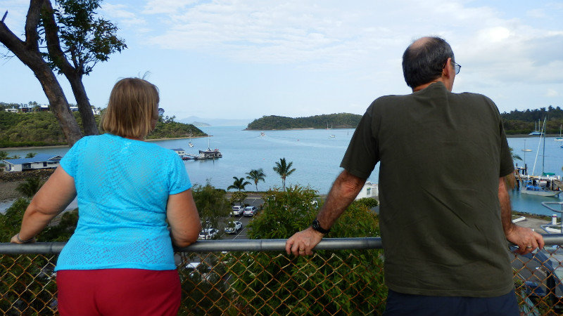 Checking out the departure point for Whitsunday Island yacht cruises