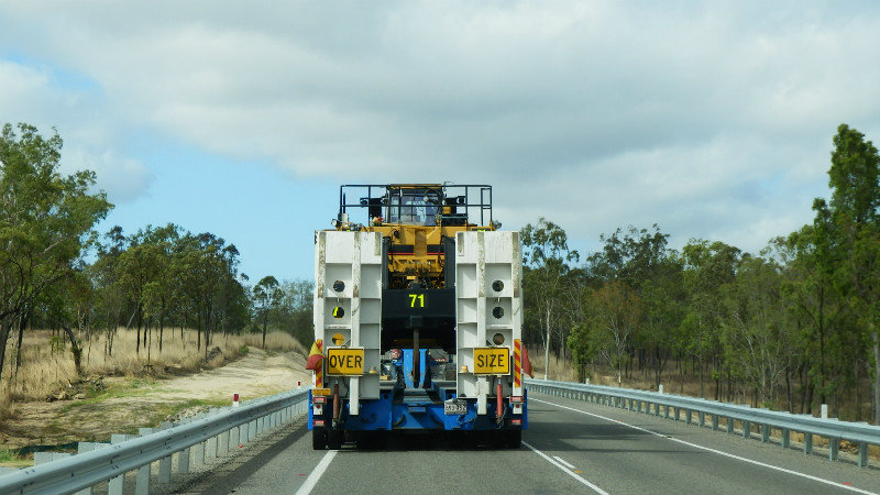 The first of the wide loads – time to play follow the leader!