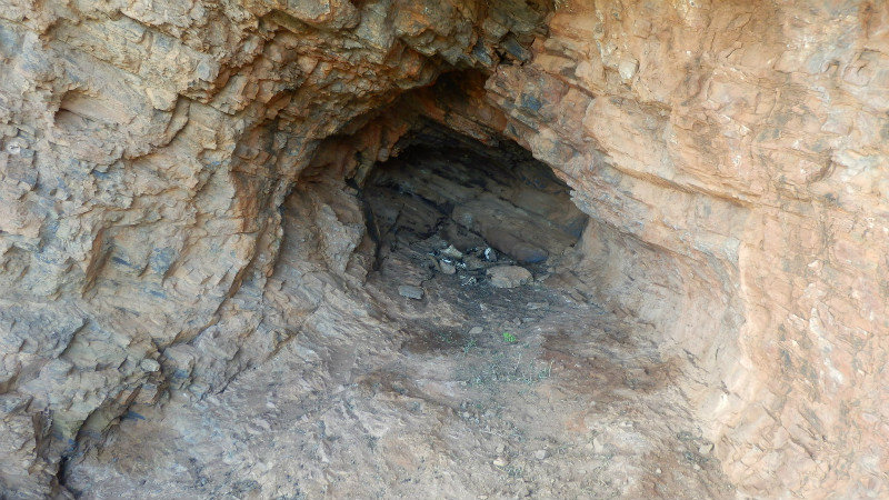 There were three dead and fragrant kangaroos at the back of the cave.