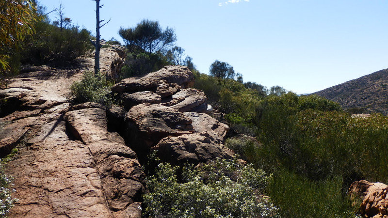 The precarious trail up to Wangarra lookout