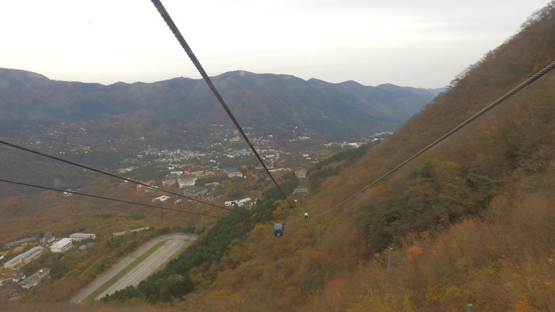Looking down the ropeway towards Gora.