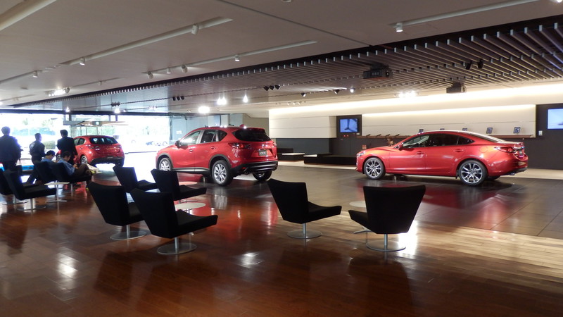 Reception in the Mazda headquarters.