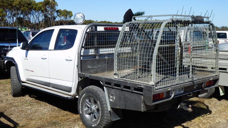 A roo shooter rig complete with massive spot and meat hooks