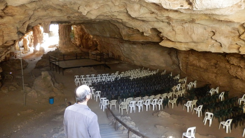 All set up for an opera in the Blanche cave