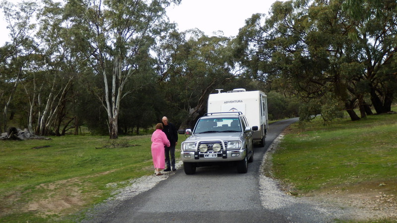 Greg says goodbye to Mum at the gateway of her driveway.