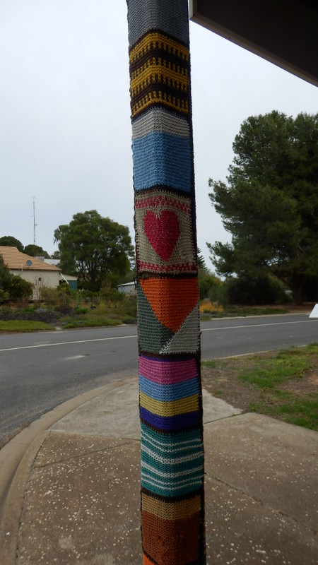 Then we start finding knitted coverings all over town.