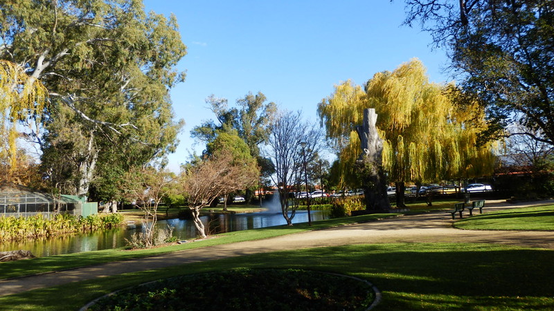 These parks with water features in the centre of Deniliquin are lovely.