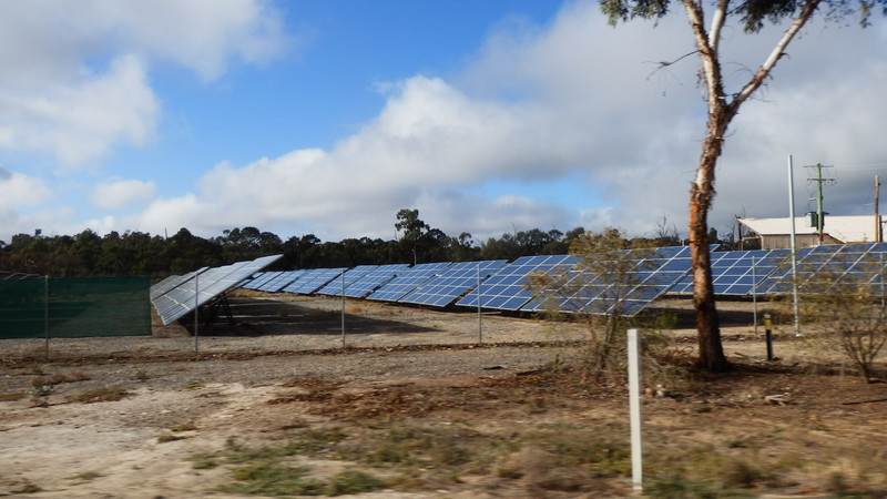 Part of the massive solar array at Barham