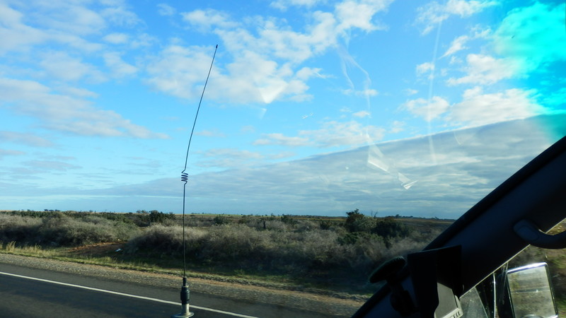 The edge of the cloud bank as we left Ouyen. The day was on the improve.