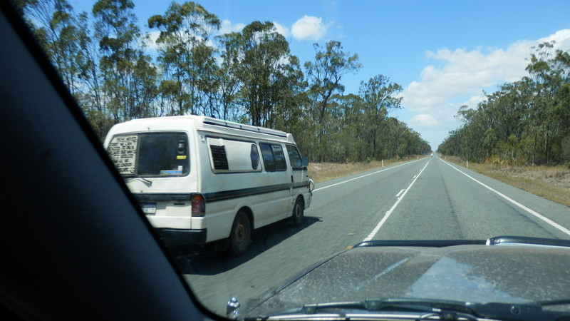 Passing one of the vans