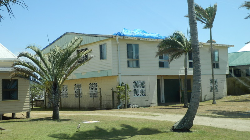 A damaged house