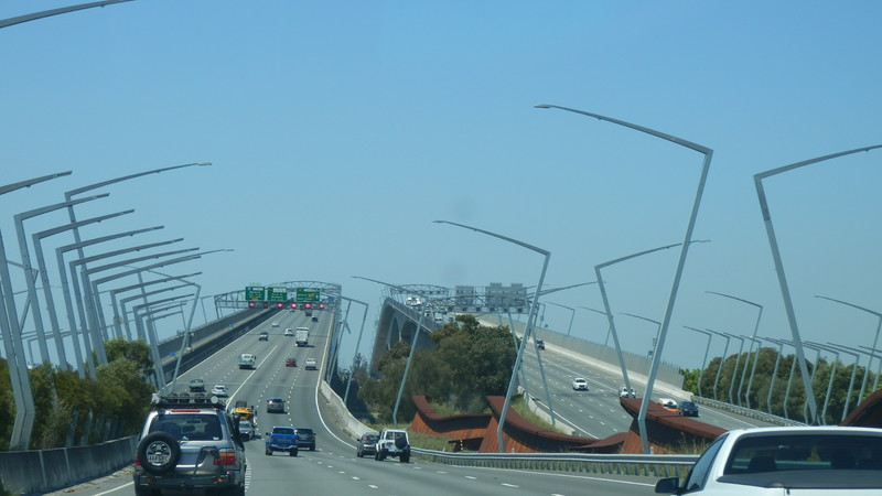 This massive bridge skirting the Brisbane CBD was our biggest hill of the day