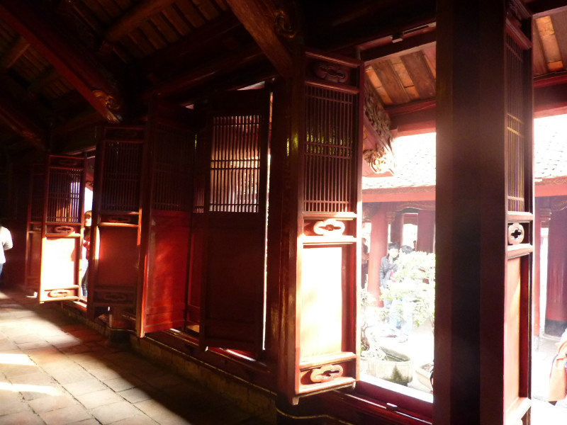 Light falling into the temple