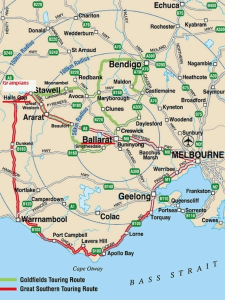 Map Grampians & Ballarat | Photo