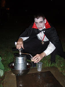 Dracula and keg beer....so typical