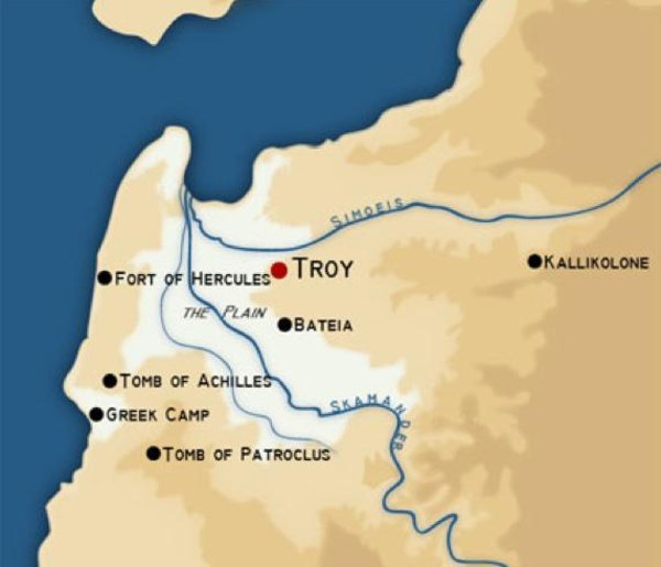 Troy, Locations