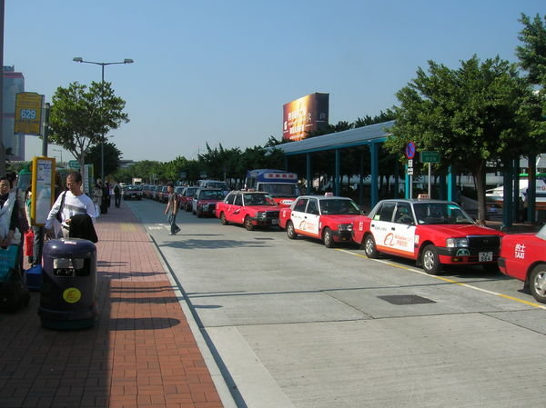 Taxis on cue at central