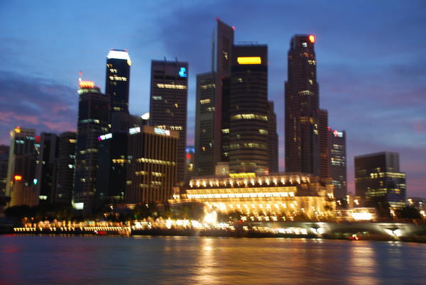 Singapore Skyline from the boat