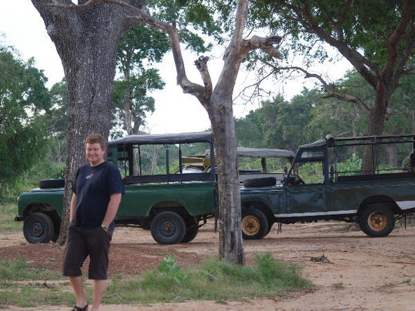 Dave with the safari jeeps
